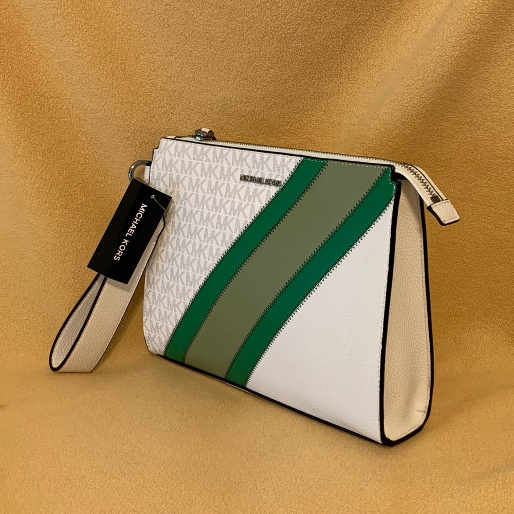 Michael Kors Striped Cooper Wristlet
